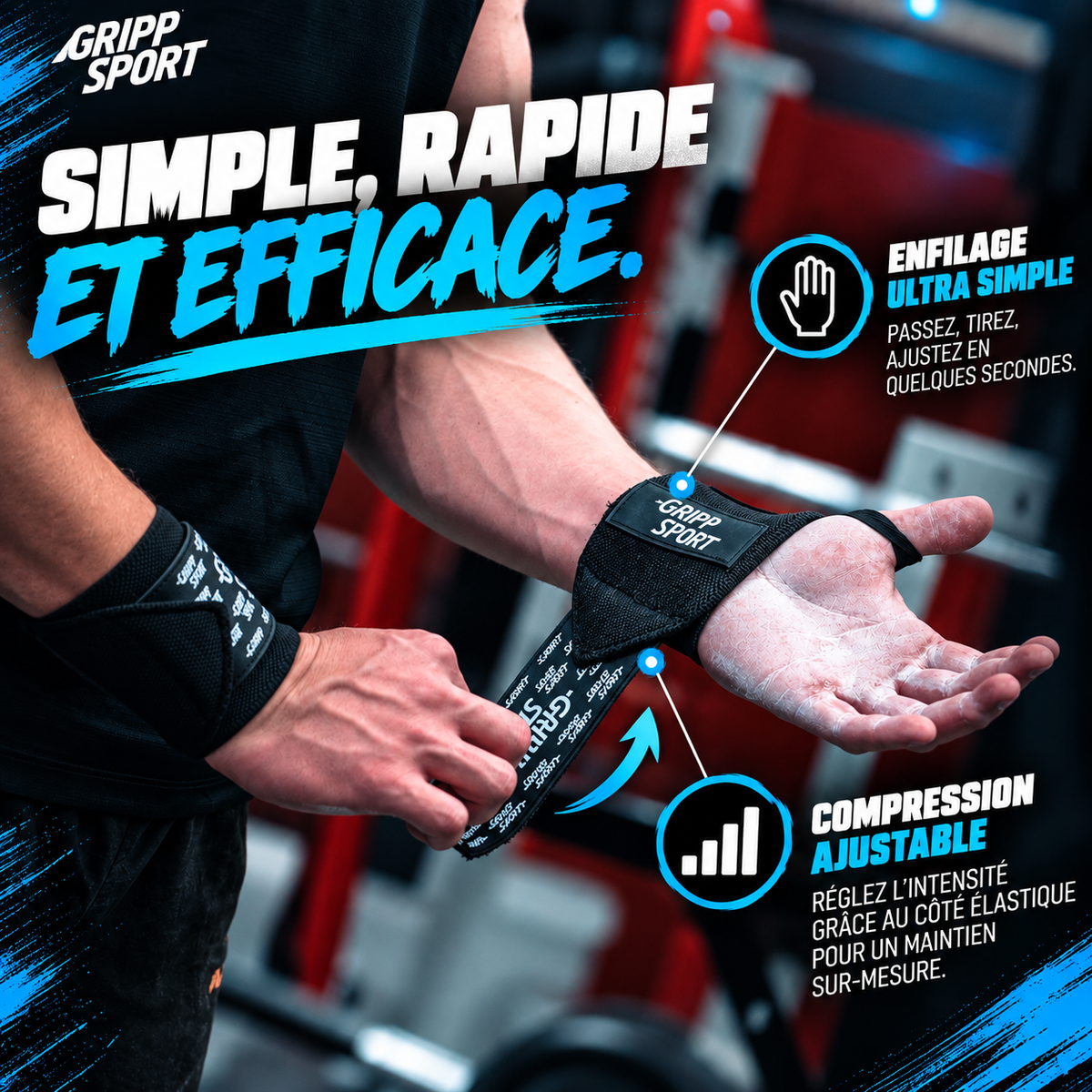 Bandes de compression Forte Gripp Sport – compression ajustable